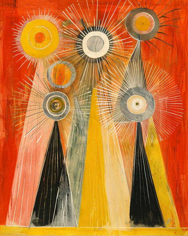 Αφίσα Abstract oil painting Hilma af Klint inspiration, mystic art