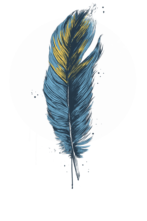 T-shirt Feather In A Circle