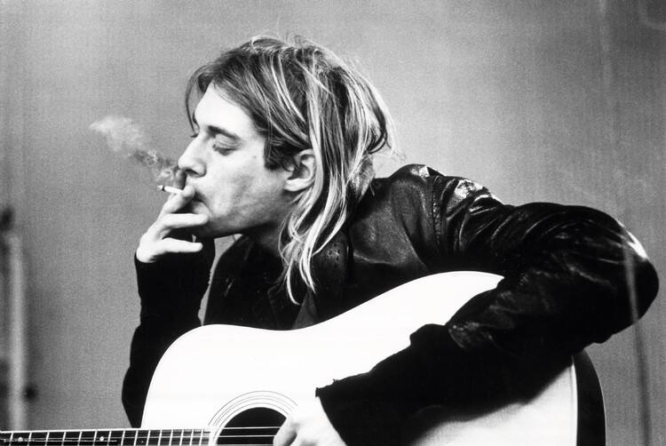 Poster Famous Photo of Kurt Cobain, Nirvana