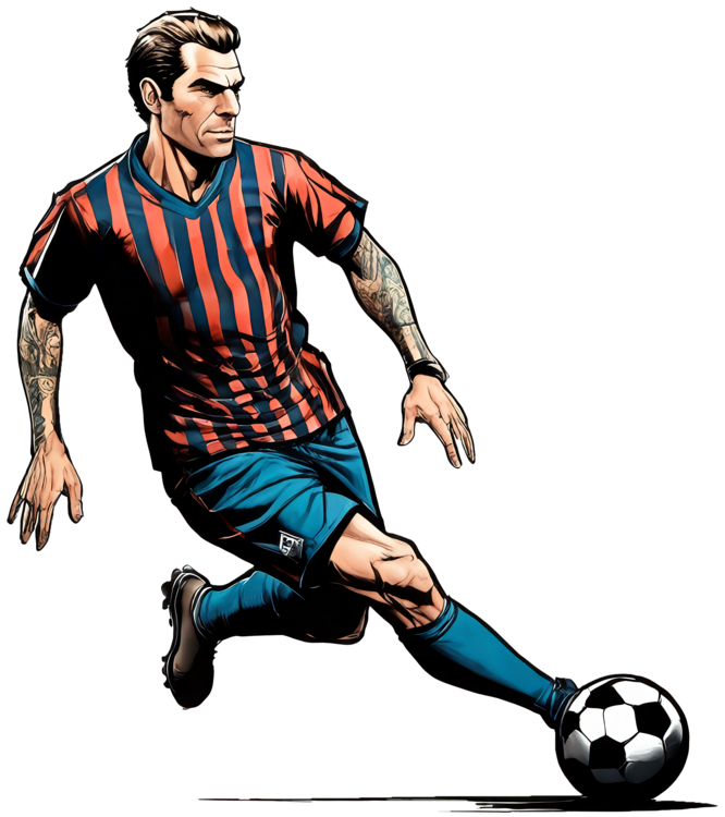 T-shirt soccer player in action