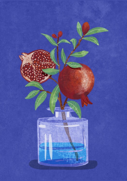 Poster Pomegranate in Vase