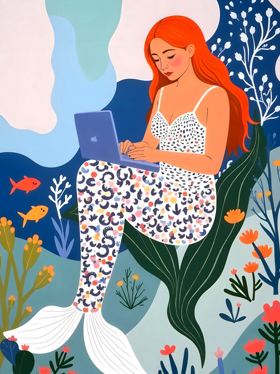 Levně Plakát, Obraz - Work From Home, Uma Gokhale, 30 × 40 cm