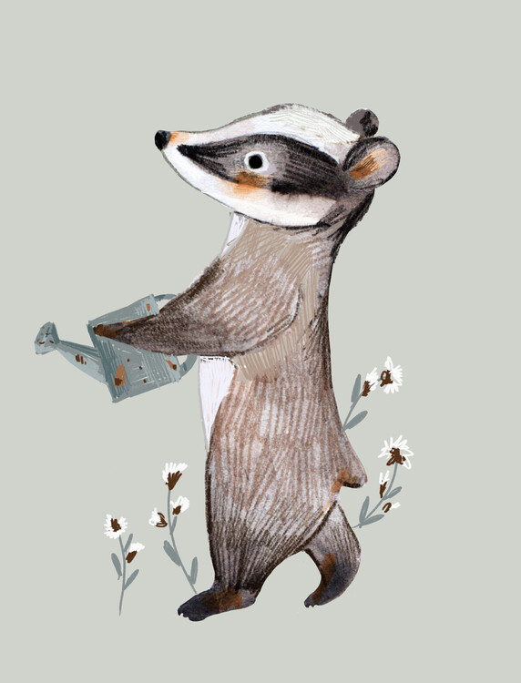 Canvas Print Forest - badger