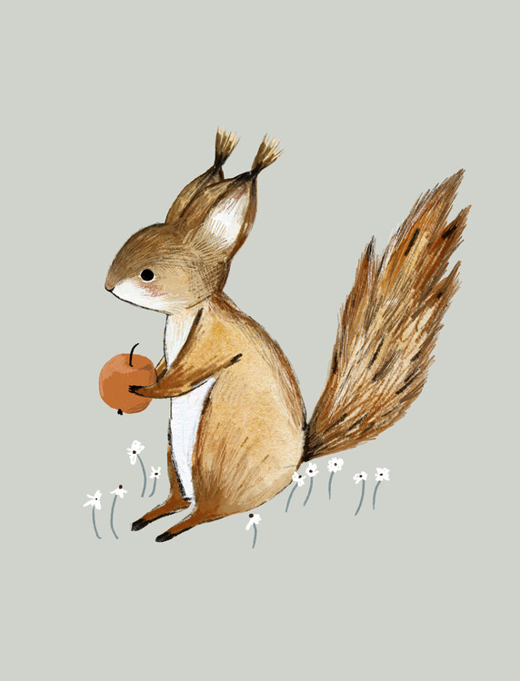 Canvas Print Forest - Squirrel