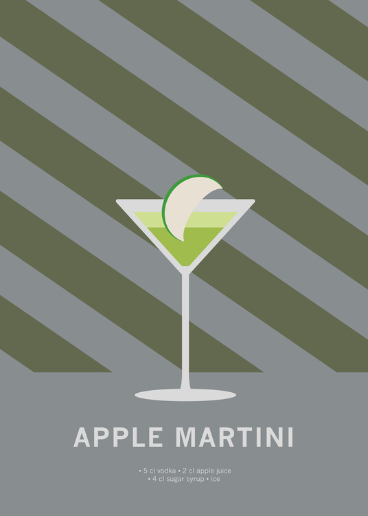 Poster Drink Apple Martini