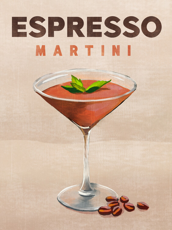 Poster Espresso Martini Cocktail Bar Decor