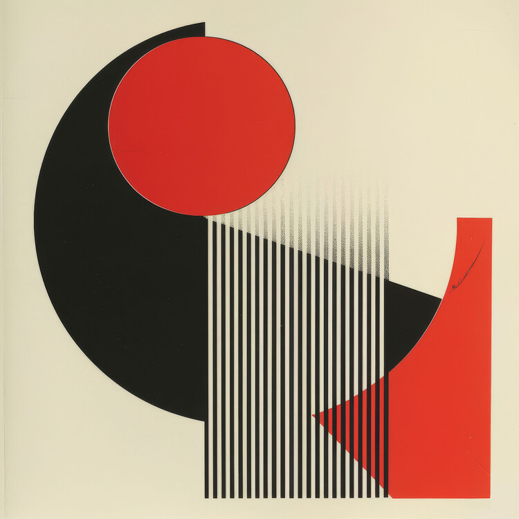 Αφίσα Abstract Geometric Painting Mid-Century Modern wall decor