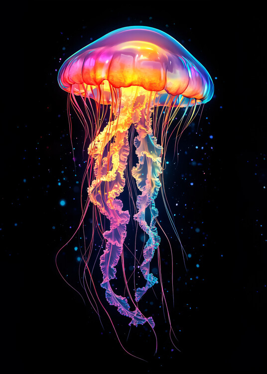 Poster digital art-jelly fish