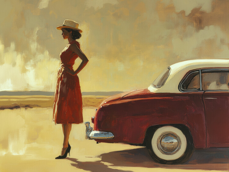 Poster Desert Rendezvous inspired by Jack Vettriano
