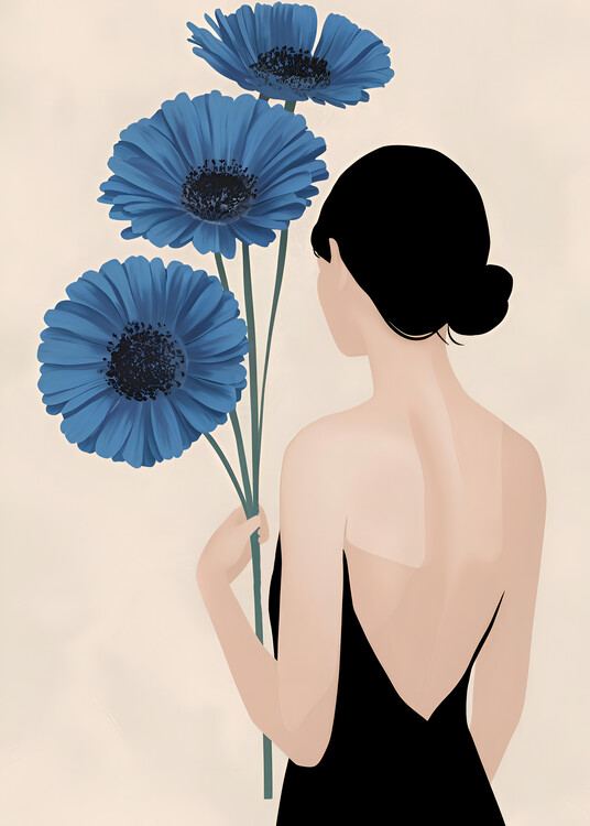 Poster Blue Blooms In Silence