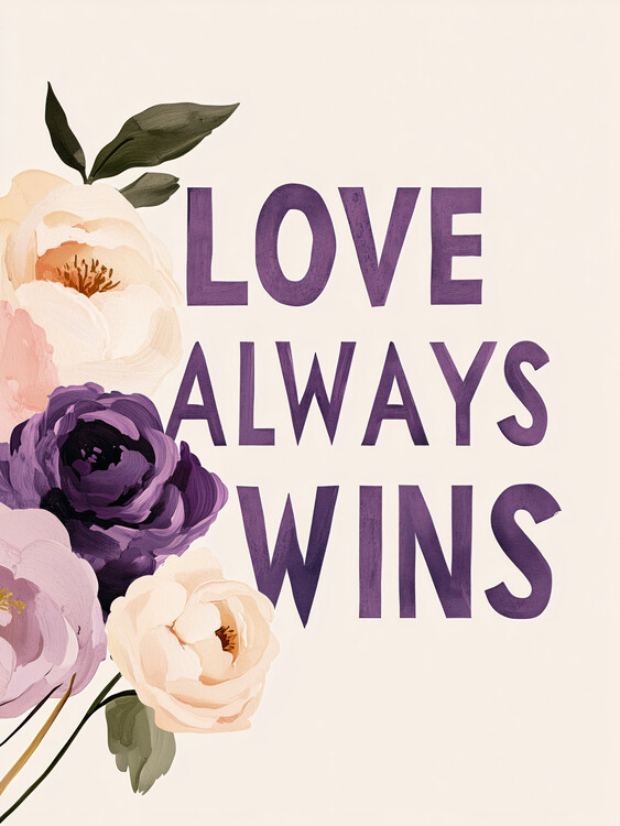 Levně Plakát, Obraz - Love always wins, Treechild, 30 × 40 cm