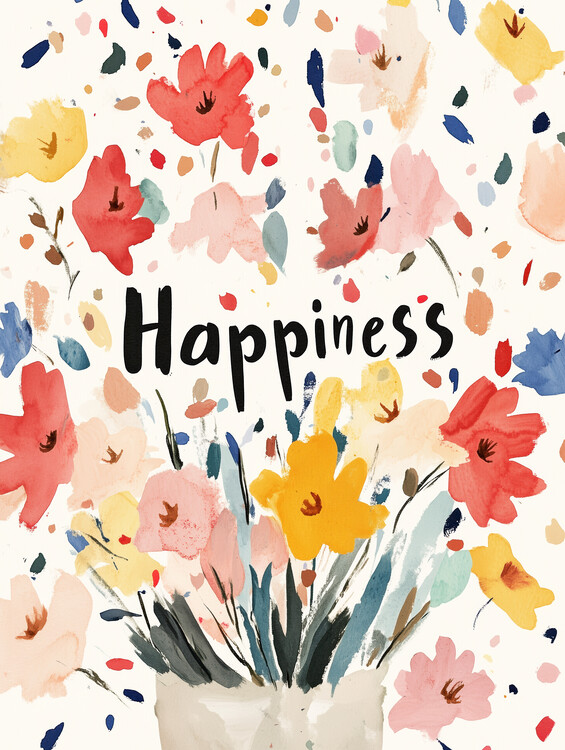 Levně Plakát, Obraz - Happiness, Treechild, 30 × 40 cm