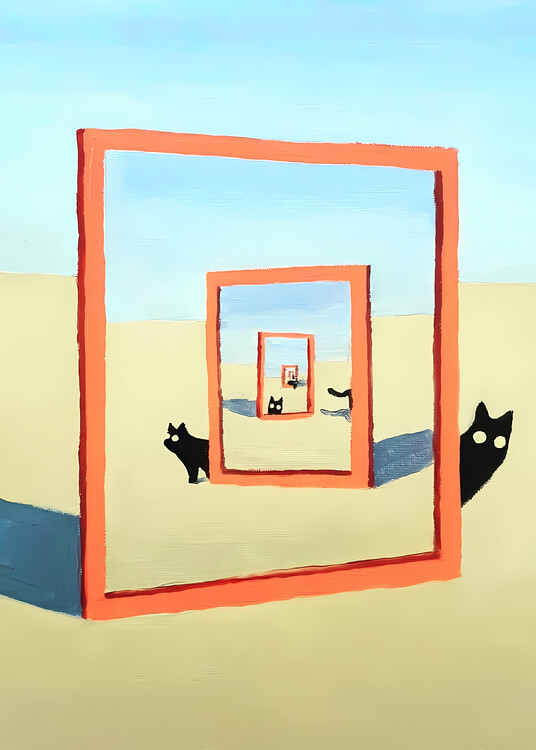 Poster Black Cats in Frames