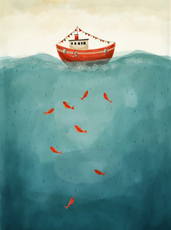 Poster Red Boat