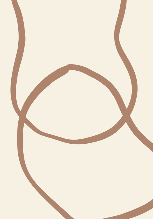Plakát Abstract Lines Mocha 6