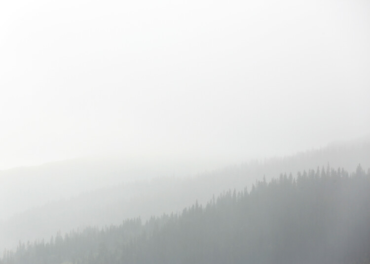 Плакат Hils and Forests in Clouds