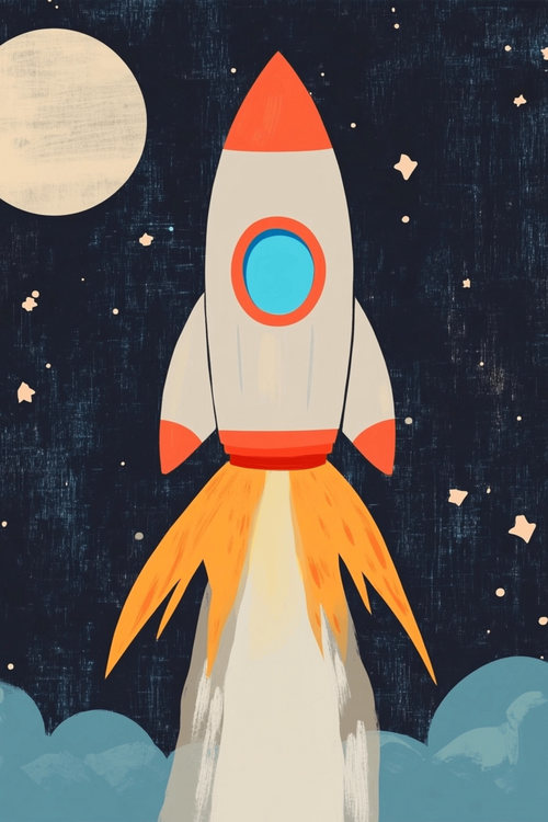 Poster Rocket launch