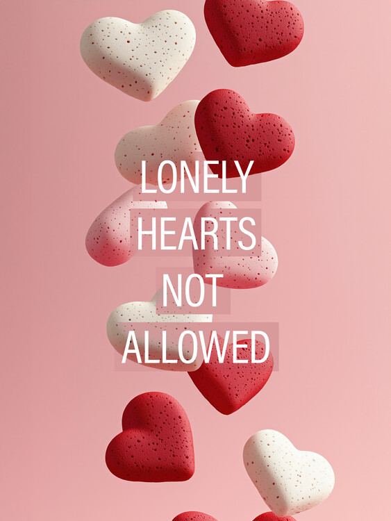 Poster Lonely hearts not allowed