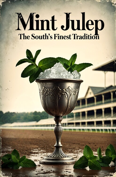 Plakát Retro Mint Julep Art: Timeless Elegance