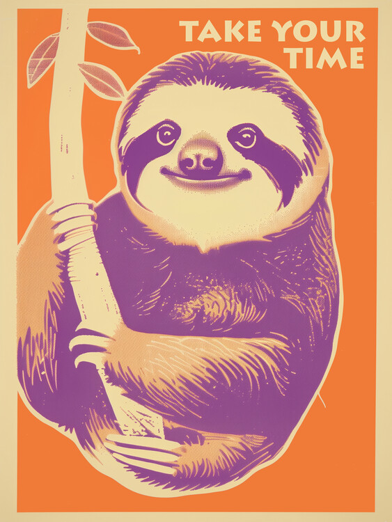 Poster Take Your Time | Learn from the Sloth