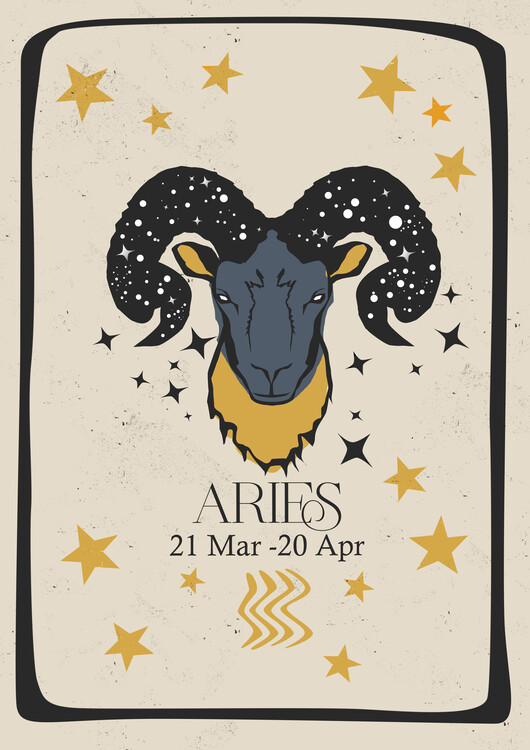 Картината върху платно Aries retro