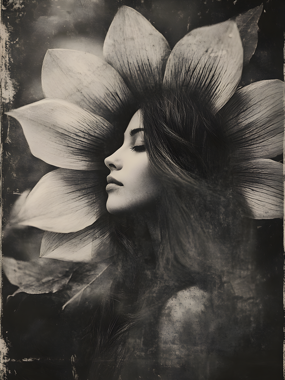 Poster Elegant Women with Flowers