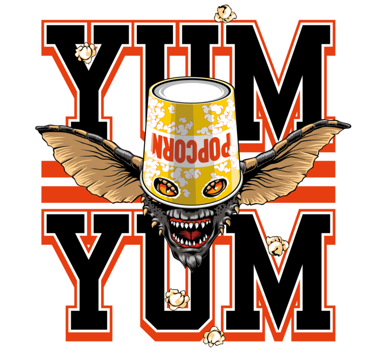 T-shirt Gremlins - Stripe Yum Yum Popcorn