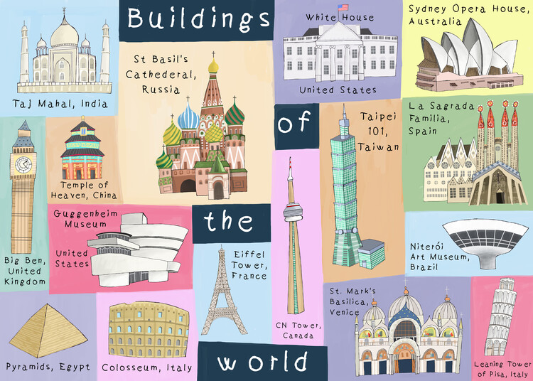 Canvas Print Buildings of the World