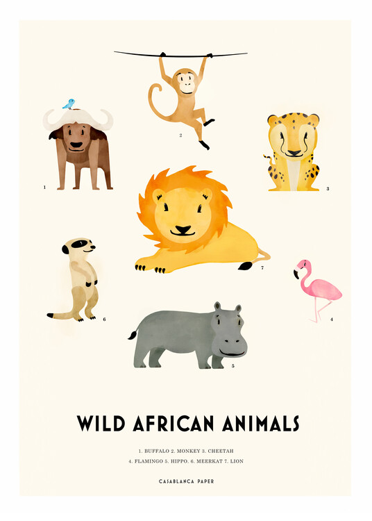 Plakat Wild African Animals
