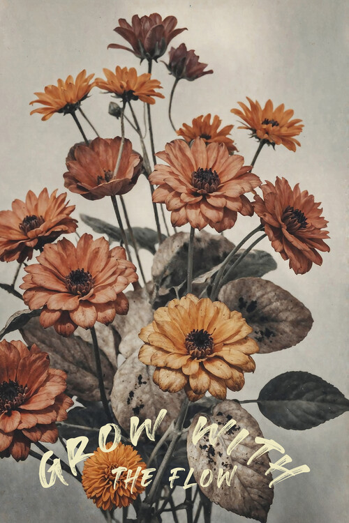 Levně Plakát, Obraz - Grow With The Flow, The Art Concept, 26.7 × 40 cm