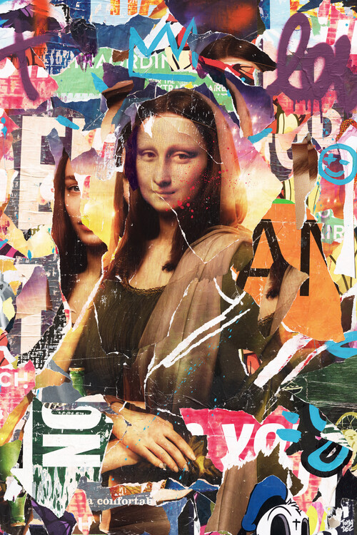 Canvas Print Mona Lisa Collage