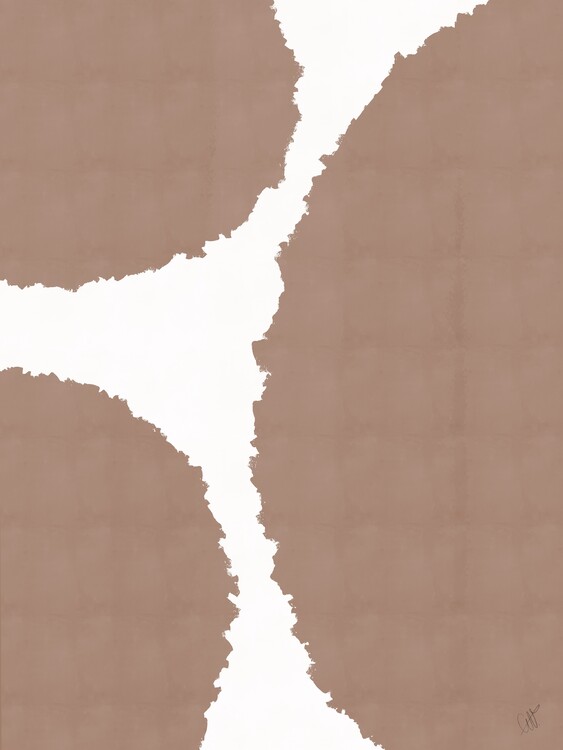 Poster Abstract Shapes - Pantone 2025 Mocha Mousse