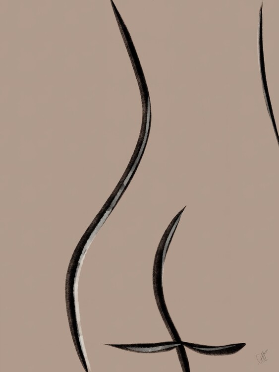 Poster Woman 5 - Pantone 2025 Mocha Mousse