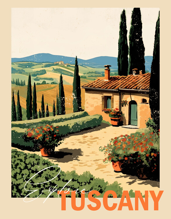Poster Explore Tuscany