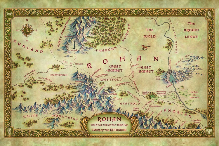 Poster The War of Rohirrim - Map of Rohan