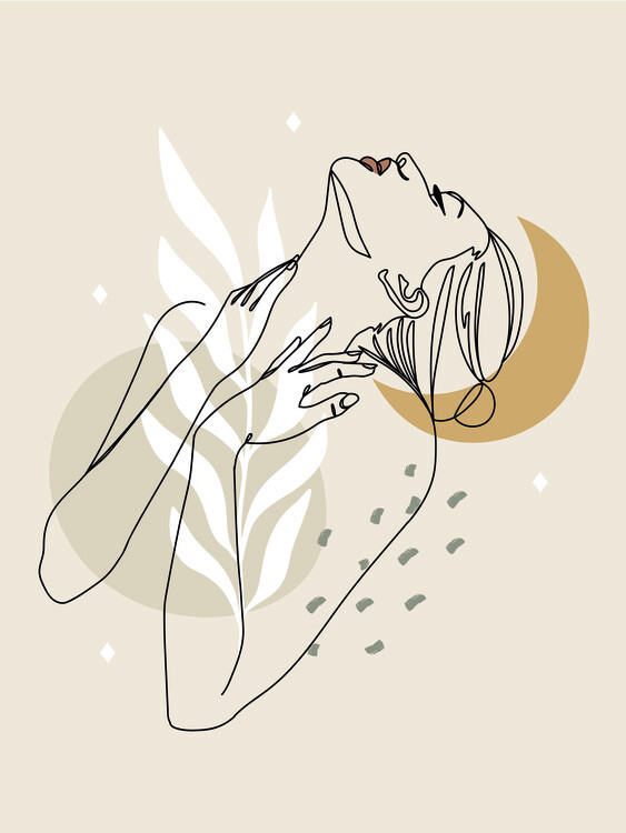 Canvas Print Line Art 01