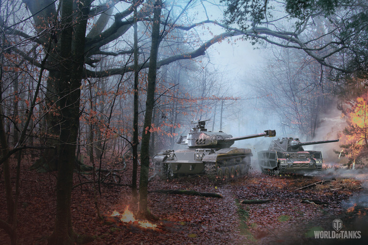Εκτύπωση καμβά World of Tanks - Autumn Forest