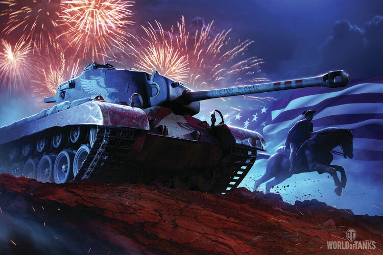 Εκτύπωση καμβά World of Tanks - Independence Day
