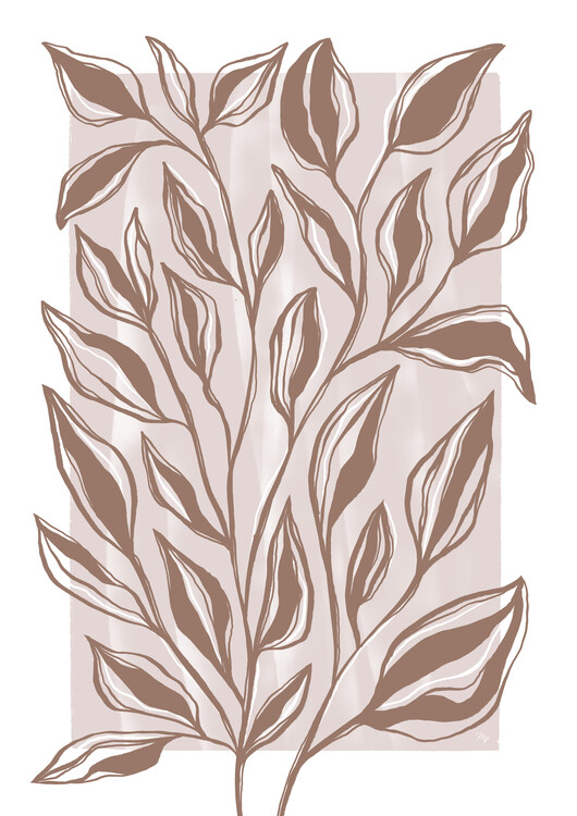 Poster Mocha Leafy Plant