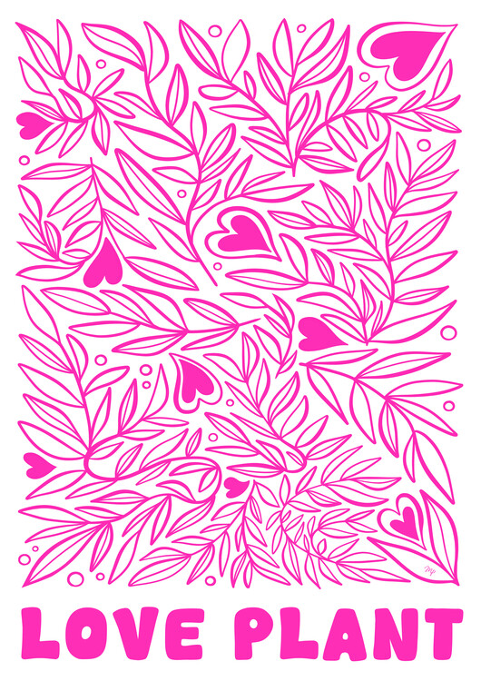 Plakat Pink Love Plant