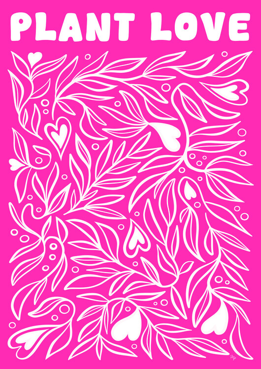 Plakat Pink Plant Love