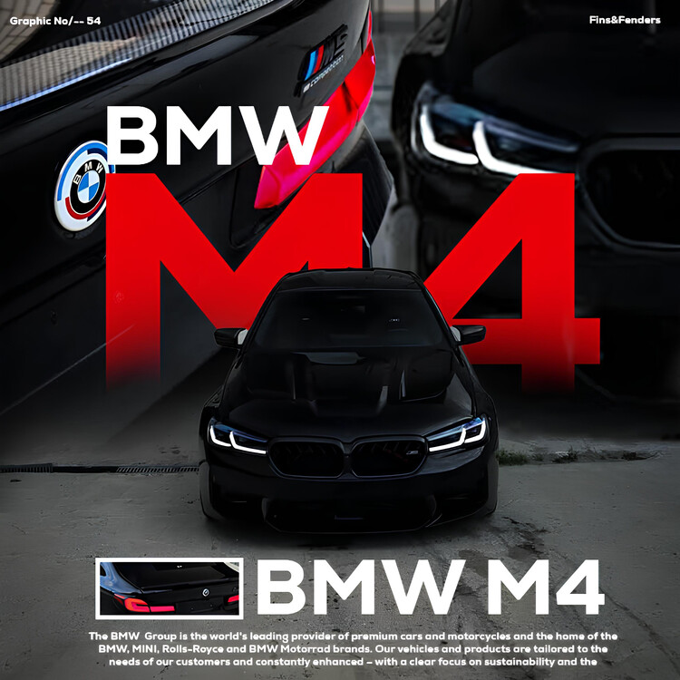 Poster Menacing Beauty: BMW M4 in Shadow Black