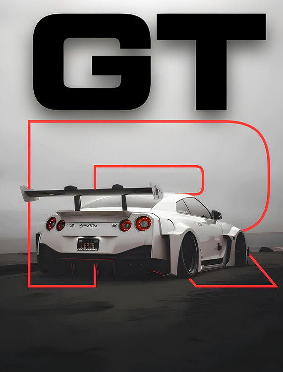 Poster Nissan GT-R – Power, Performance, Perfection