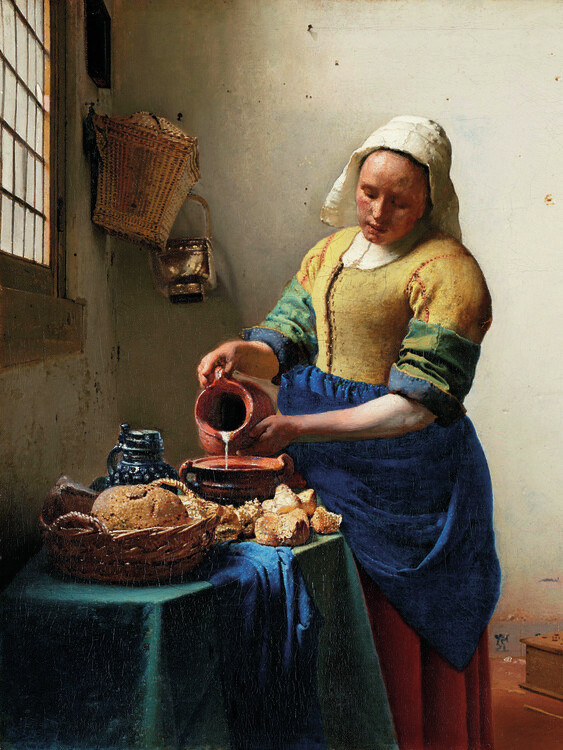 Canvas Print The Milkmaid, c.1658-60