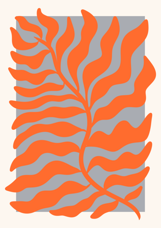 Poster Lignes fleuries