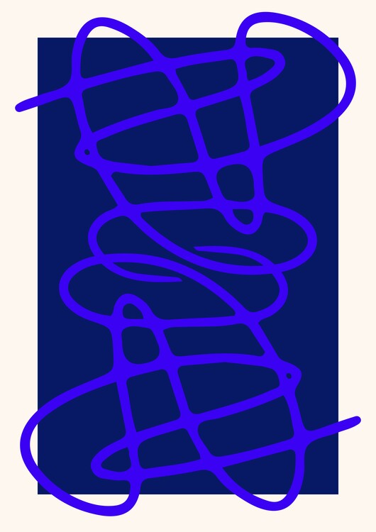 Poster Signature bleu