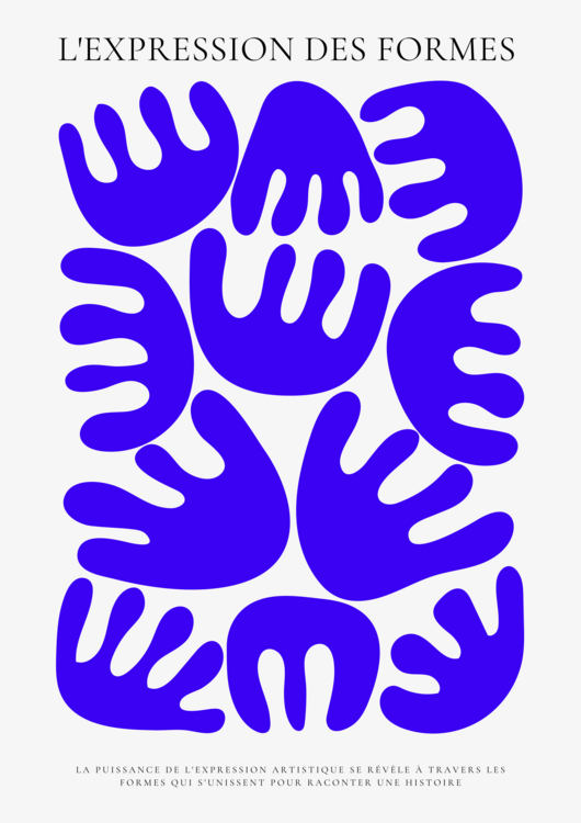 Poster Harmonie bleu