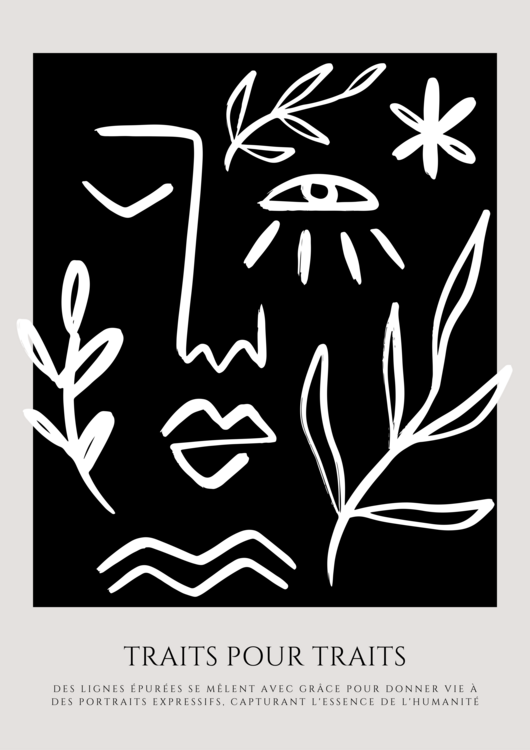 Poster Silouhette abstraite