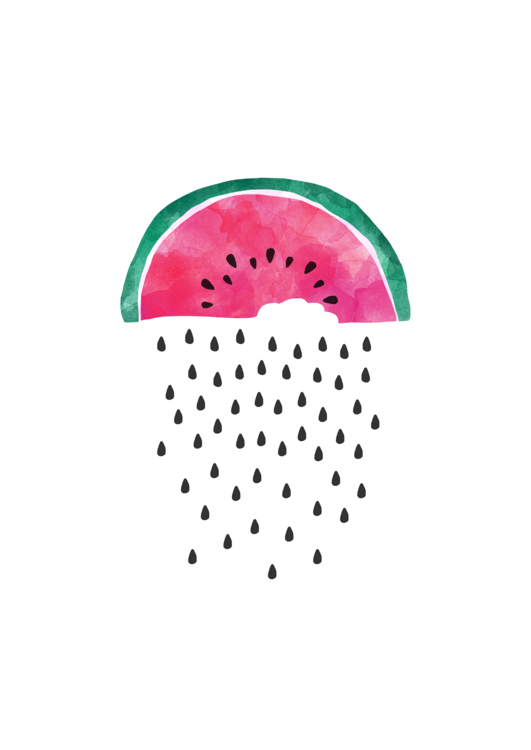T-shirt Watermelon Rain