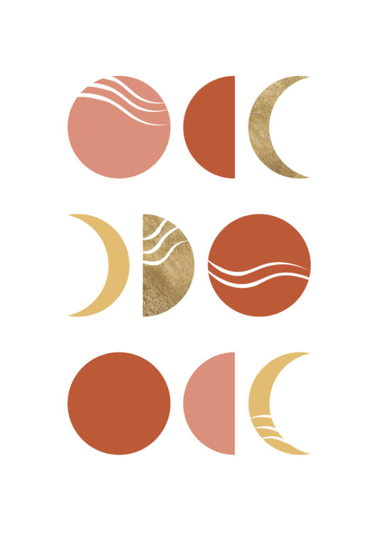 T-shirt Bohemian Moon Phases